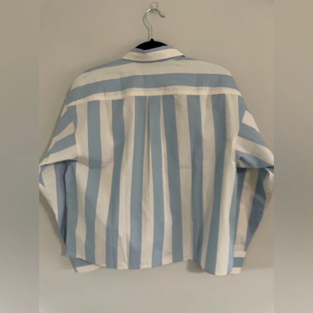 J.Crew Relaxed-fit cropped shirt in Barlow stripe - Picture 10 of 10